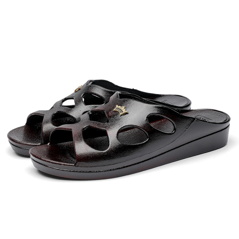 Iekštelpu PVC čības ar vienu siksniņu, neslīdoša mīkstā zole, apaļa pirksta forma, bez oderes