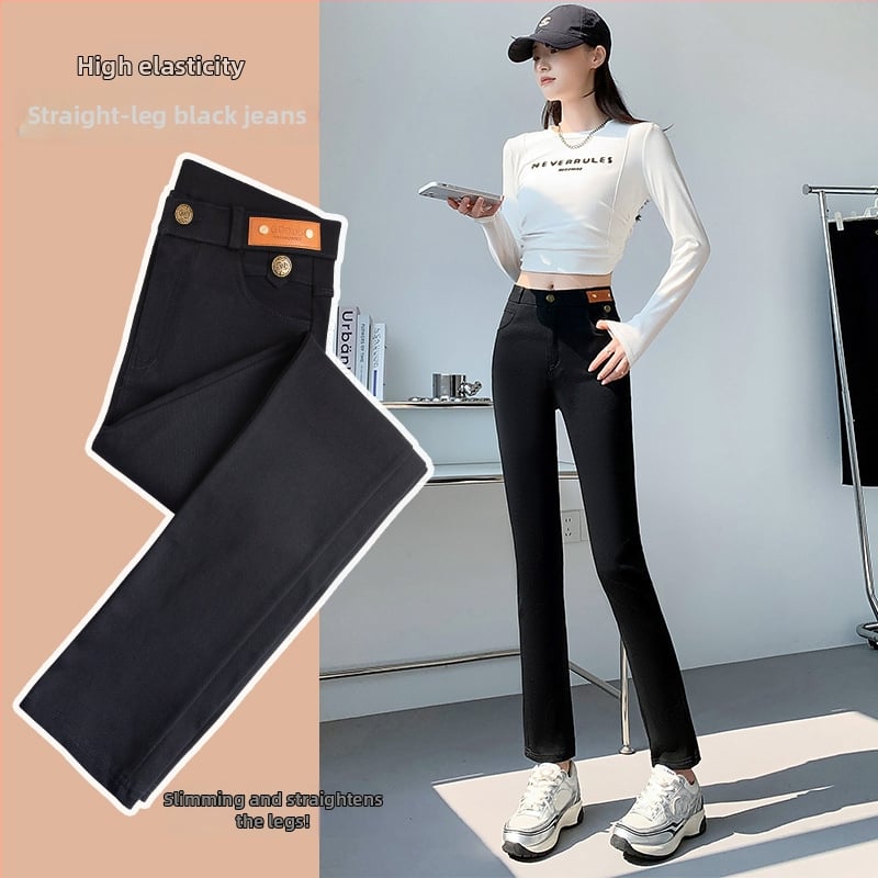 Női ceruza farmerek, magas derekú, rugalmas denim, utcai hipster stílus, nyár 2025