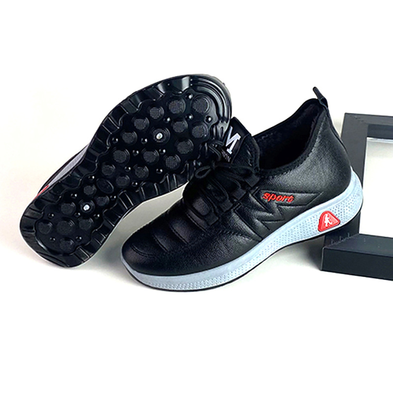 Női pamut anyagú cipő, slip-on, meleg plüss belső, csúszásmentes PVC talp, PU felsőrész, kerek orr