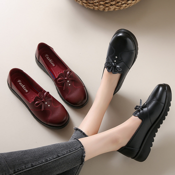 Pantofi casual pentru femei, cu partea superioară din microfibră, talpă din poliuretan, antiderapant, toc pătrat mic 1–3 cm, căptușire EVA