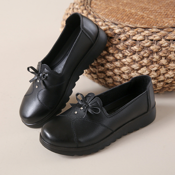 Pantofi casual pentru femei, cu partea superioară din microfibră, talpă din poliuretan, antiderapant, toc pătrat mic 1–3 cm, căptușire EVA