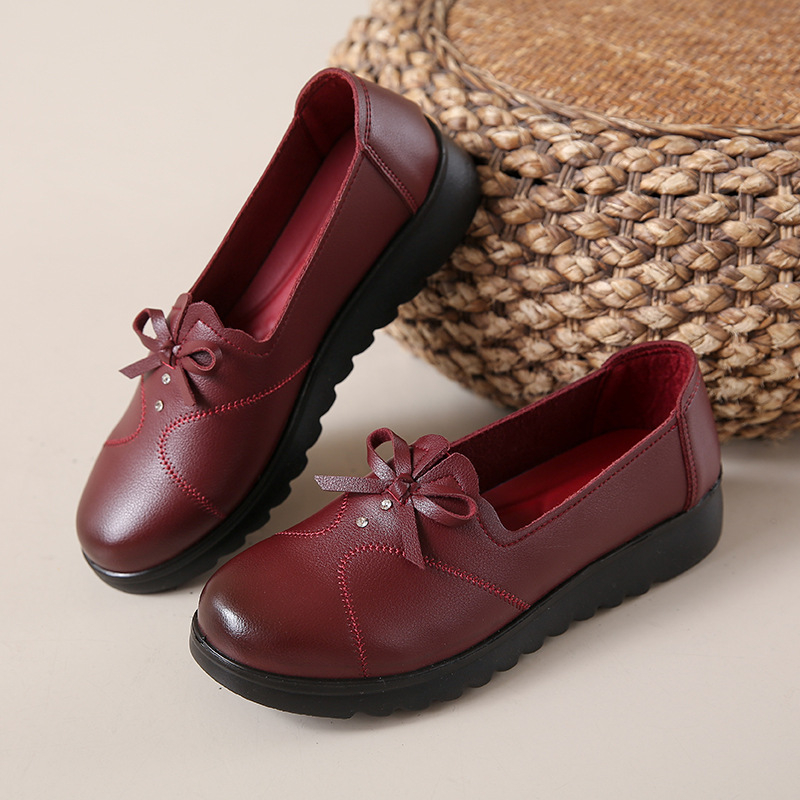 Pantofi casual pentru femei, cu partea superioară din microfibră, talpă din poliuretan, antiderapant, toc pătrat mic 1–3 cm, căptușire EVA