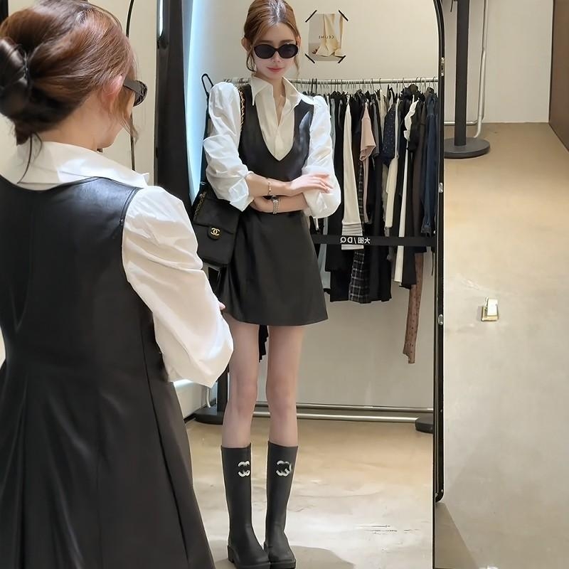 Costum two-piece pentru femei, fustă, mâneci lungi, croială tridimensională, toamnă 2025, poliester 95%+