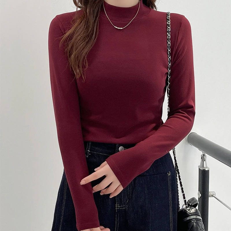 Pamatinio sluoksnio marškiniai su puse kaklo, pūkuotas flisas šilumai, universalus, tankus audinys 251–300 g/m², ilgos rankovės