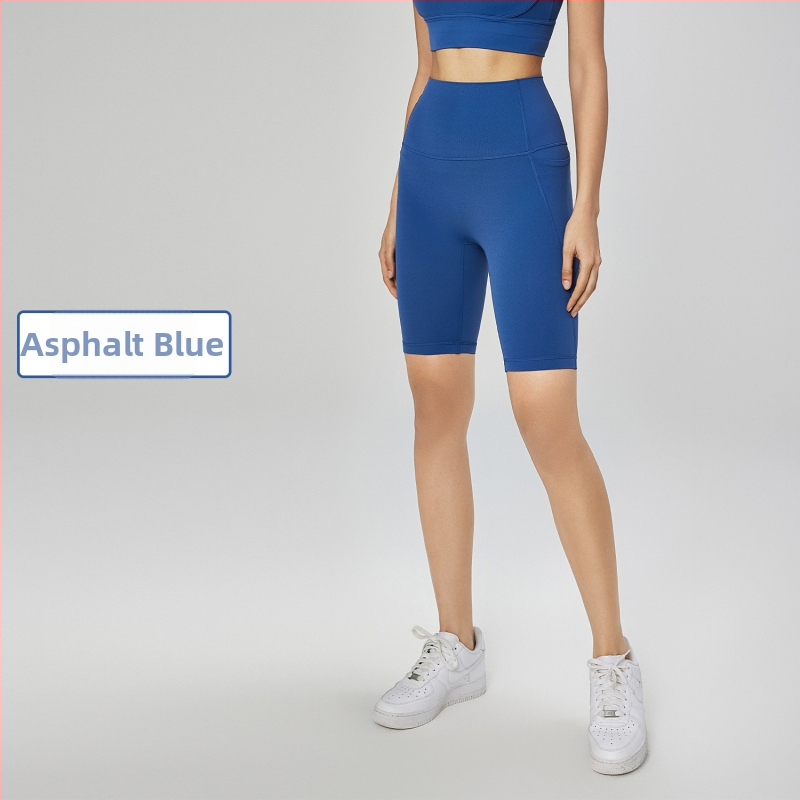 Kõrge vöökoht Capri jooga püksid tuharate tõstmisega, kerged, niiskust juhtivad, nailonist, naistele