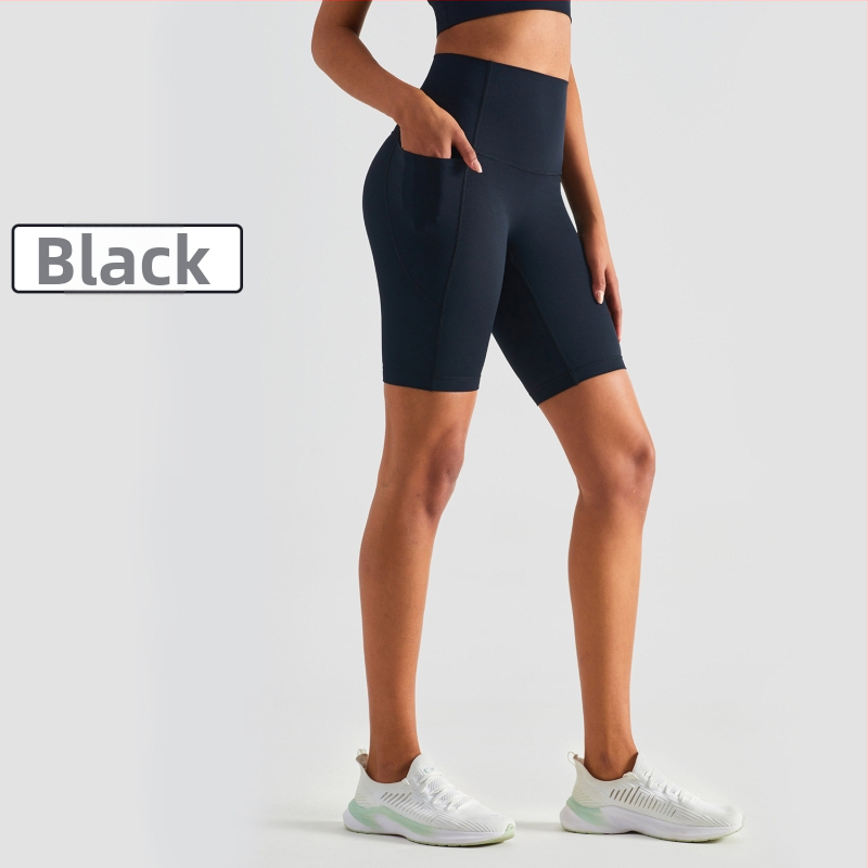 Kõrge vöökoht Capri jooga püksid tuharate tõstmisega, kerged, niiskust juhtivad, nailonist, naistele