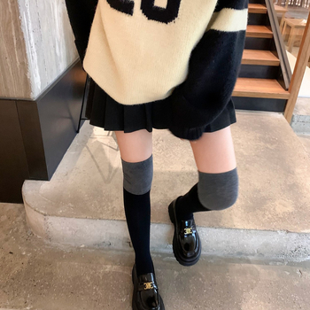 Loafer de damă din piele naturală, vârf rotund, cataramă aurie și talpă groasă, partea superioară din piele cu două straturi, toc mediu 3-5 cm