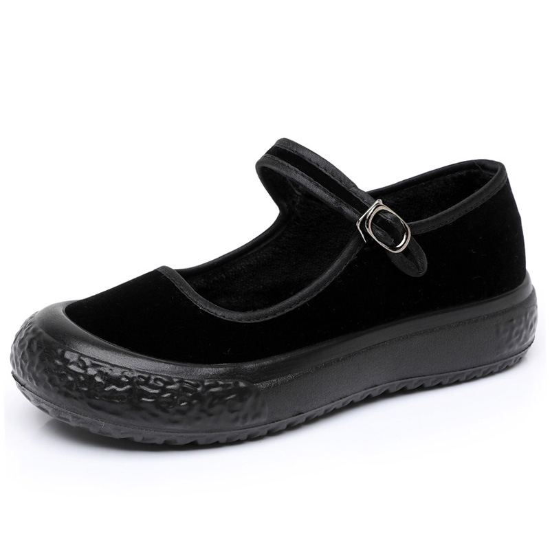 Moteriški žieminiai audinio bateliai su vilnos pamušalu, minkštas veliūro viršus, PU padai, žemas viršus, sagtis