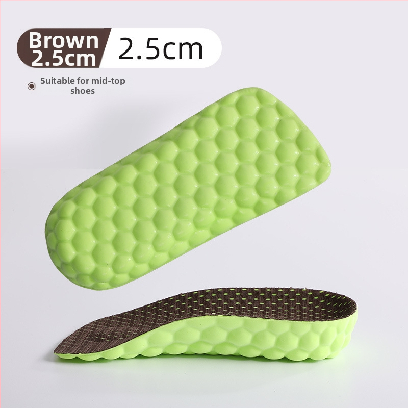 Masažo pakylėjimo įdėklas vyrams ir moterims, nematoma pusė kilstelėto įdėklo, arkos palaikymas, kvėpuojantis PU, vidinis aukštis 1.5/2.5/3.5 cm