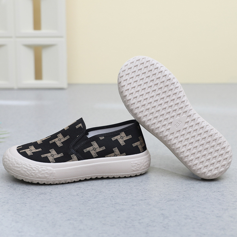 Női vászoncipő – slip-on, alacsony felső rész, lélegző, PU talp
