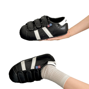 Pantofi sport dama din pânză cu Velcro – talpă din cauciuc, talpă joasă, branț PU, vară 2025