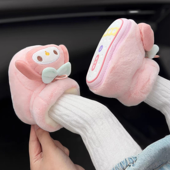 Детски зимни обувки за прохождане: велурена горна част, гумена подметка, дебели, противохлъзгащи и топли, с дизайн на карикатурен персонаж, за 6–12 месеца