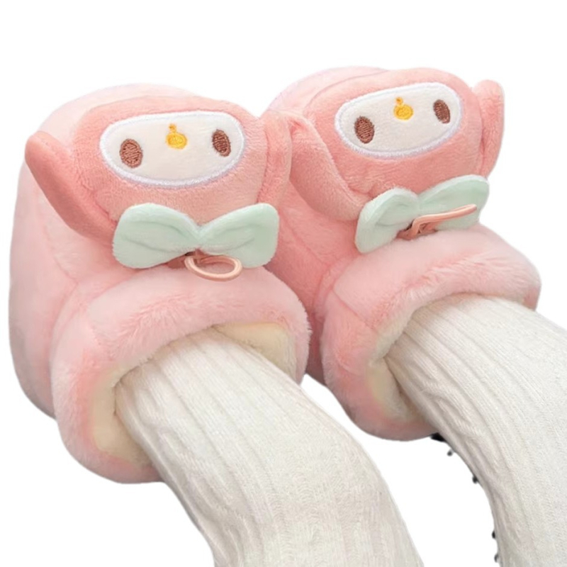 Детски зимни обувки за прохождане: велурена горна част, гумена подметка, дебели, противохлъзгащи и топли, с дизайн на карикатурен персонаж, за 6–12 месеца