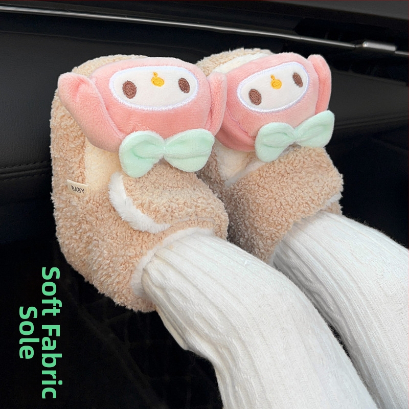 Kūdikių žieminiai bateliai su veliūro viršutine dalimi, guma padas, storas, atsparus slydim, šildo, animacinių filmų raštas, 6–12 mėnesių