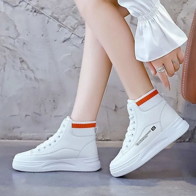 Adidași femei din piele PU, talie joasă, talpă din cauciuc, căptușeală din plasă, antiderapant