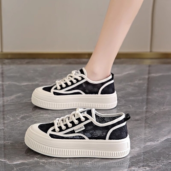 Pantofi dama din plasă respirabili, talpă din cauciuc, branț EVA, șiret frontal, vârf rotund