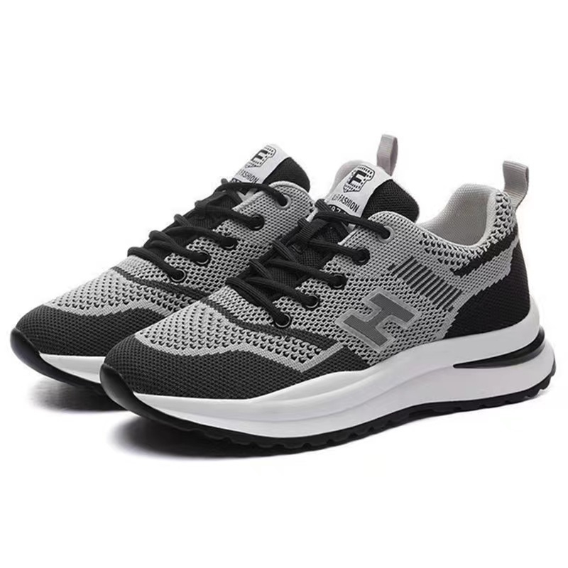 Női mindennapi cipő kerek orrú, fly-knit felsőrész, elülső fűzővel, légáteresztő, alacsony lapos sarok