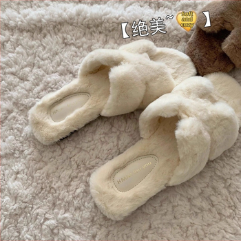 Sieviešu pūkainas čības ar bieza zole, franču stila, augšējais materiāls: mākslīgais pūkas audums, iekšdaļa: īss mākslīgais pūkas audums, zole: gumija, izlaidums: 2025. gada rudens, piemērotas ziemai un pavasarim