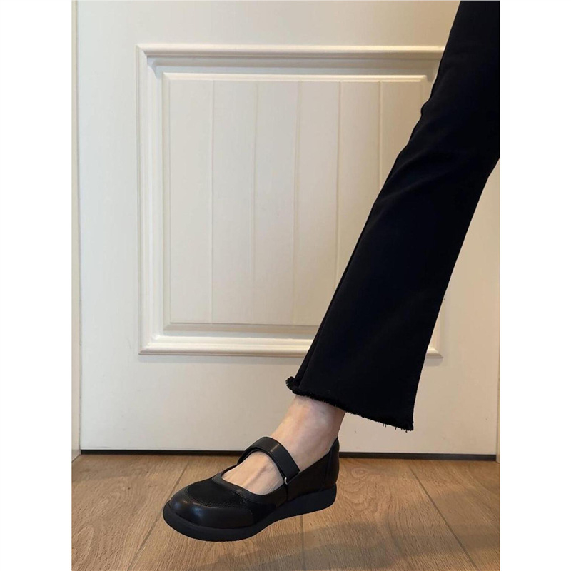 Mary Jane cipele, retro stil, okrugla špička, Velcro kopča, niski pet 1-3 cm