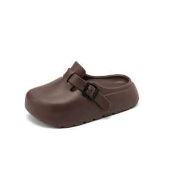 Sieviešu sandales ar biezām zolēm — korejiešu stilā āra lietošanai, iedvesotas Birkenstock, EVA augšējā daļa un zole, apaļa pirksta forma, bez odas