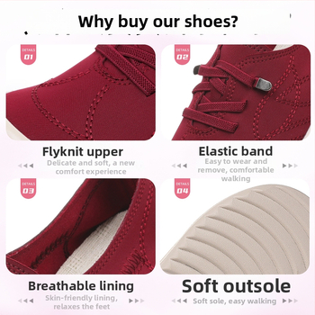 Női vastag talpú slip-on loaferek - Szövött felsőrész, PU talp, injektált formázású cipő, könnyű és lélegző