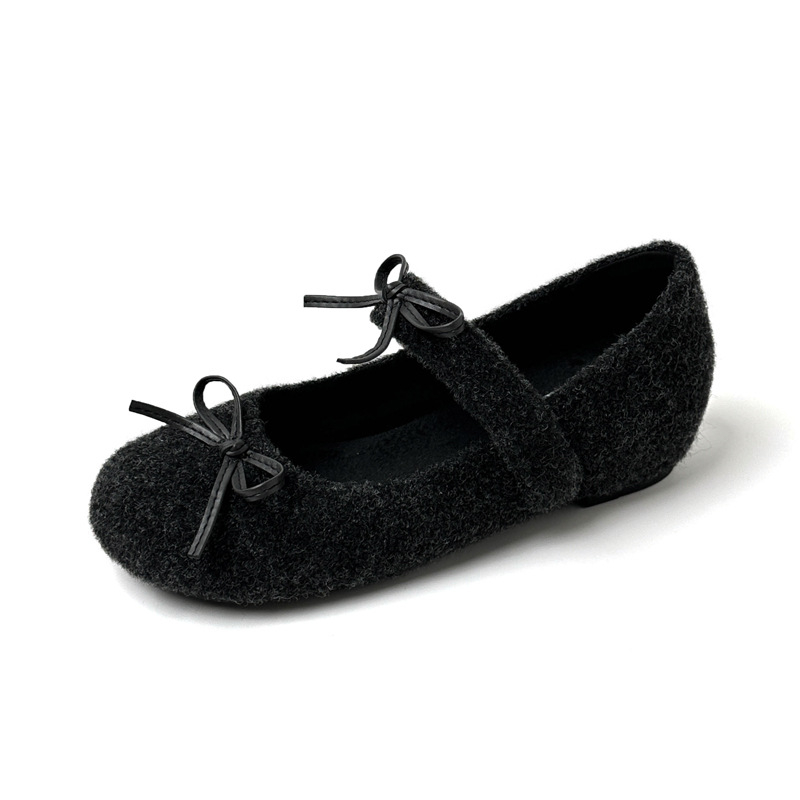 Ženske ravne cipele sa skrivenim povećanjem visine 5 cm, mašna, slip-on, gornji dio od nubuka, podstava od ovčje kože