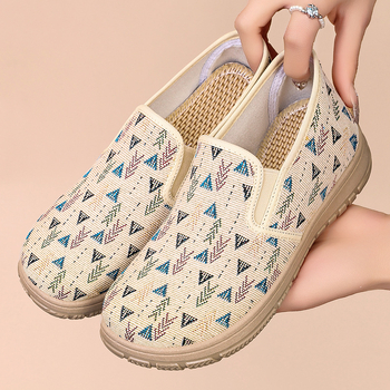 Pantofi casual femei - partea superioară textilă, vârf rotund, închidere cu șiret în față, talpă PVC, branț textil