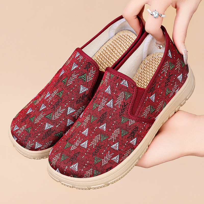 Pantofi casual femei - partea superioară textilă, vârf rotund, închidere cu șiret în față, talpă PVC, branț textil