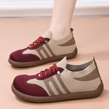 Ženske tenisice od platna Slip-On, niski vrh, prozračni gornji dio, protuklizna PVC potplata, injekcijski oblikovana potplata, zatvaranje elastičnom trakom, proljeće 2025