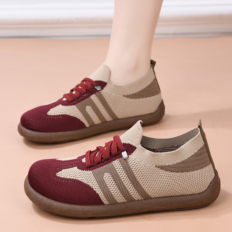 Ženske tenisice od platna Slip-On, niski vrh, prozračni gornji dio, protuklizna PVC potplata, injekcijski oblikovana potplata, zatvaranje elastičnom trakom, proljeće 2025