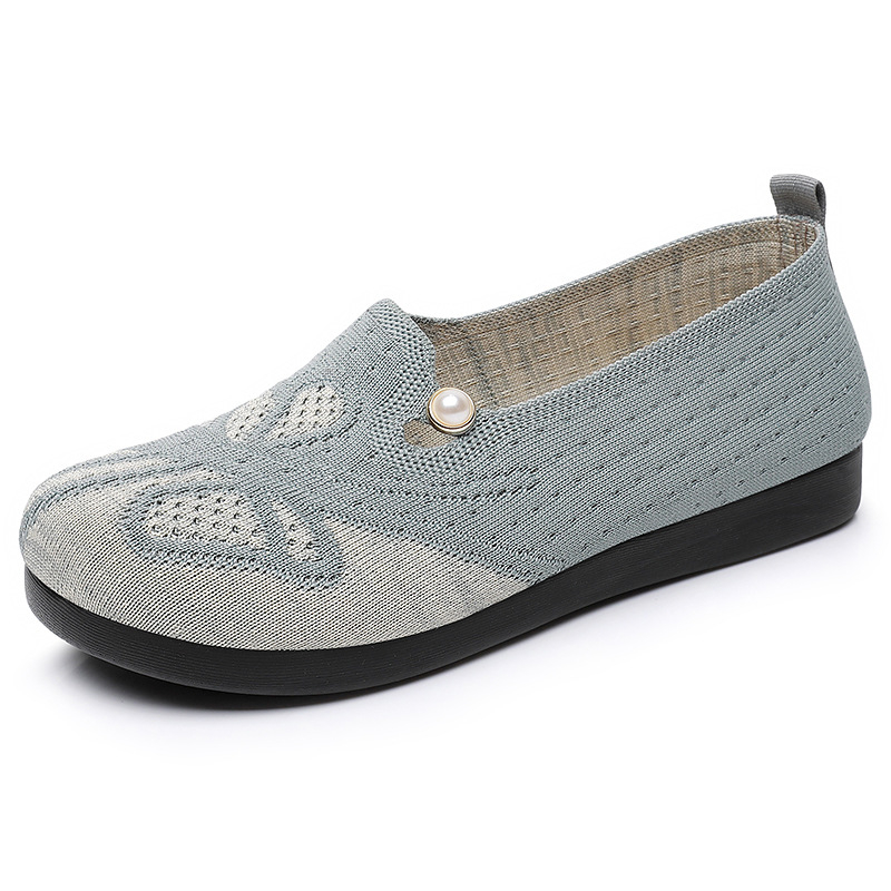 Női vászon slip-on cipő, mindennapi viseletre, légáteresztő, kerek orrú, alacsony profilú, puha PU talp