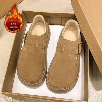 Női Birkenstock-stílusú platformos mokaszín, kerek orr, műbőr felsőrész, PU belső és PU talp, alacsony, 1-3 cm-es platformás