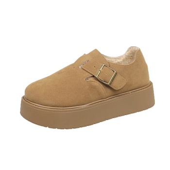 Női Birkenstock-stílusú platformos mokaszín, kerek orr, műbőr felsőrész, PU belső és PU talp, alacsony, 1-3 cm-es platformás