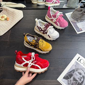Dexun női Forrest Gump-stílusú tornacipő 8 cm rejtett magasságnöveléssel, retro stílusú cipő, gumírozott talp, fűzőkkel, 2025-ös kiadás