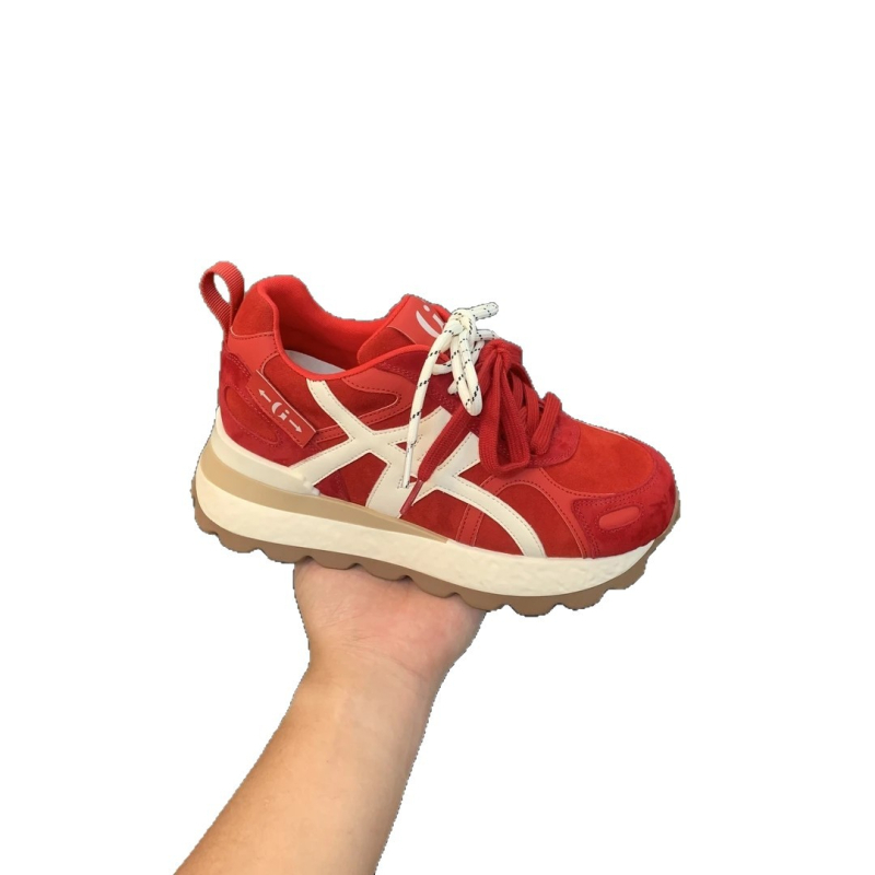 Dexun női Forrest Gump-stílusú tornacipő 8 cm rejtett magasságnöveléssel, retro stílusú cipő, gumírozott talp, fűzőkkel, 2025-ös kiadás