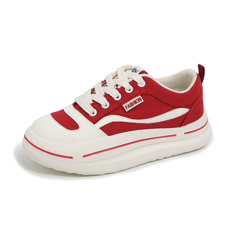 Moteriški kanvas bateliai su stora padu - žemas viršus, raišteliai, vulkanizuota padas