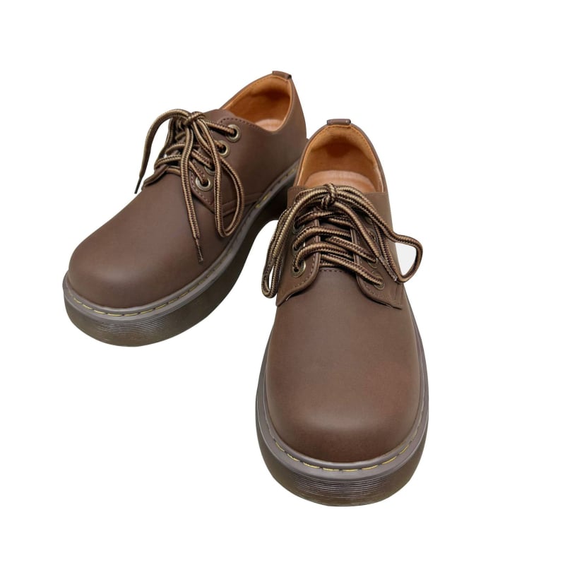 Női lapos cipő vastag talppal, PU felsőrész, kerek orr, középső sarok 3–6 cm, gumitalp