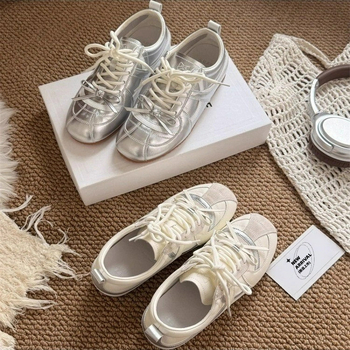Mary Jane magasságot növelő balerina cipő, Koreai stílus, PU felsőrész, gumírozott talp, 4–6 cm dőlt sarok