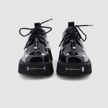 Γυναικεία παπούτσια από μικροϊφίβερ, με στρογγυλό δάκτυλο, 3–5 cm φαρδύ τακούνι, με κορδόνια