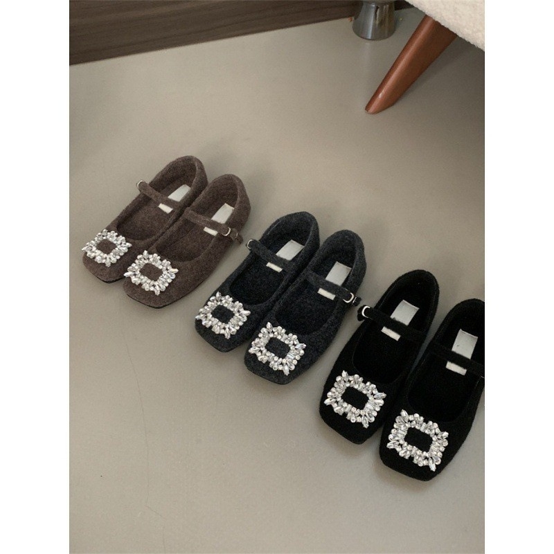 Női Mary Jane cipők – négyszögletes orrú, velúréfelső, gumi talp, középmagas sarok 3–6 cm