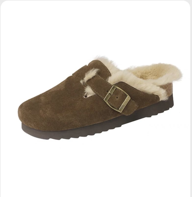 Ženske slip-on loaferice s plišastom unutarnjom, gornji dio od prave kože, debela gumena potplat, retro dizajn
