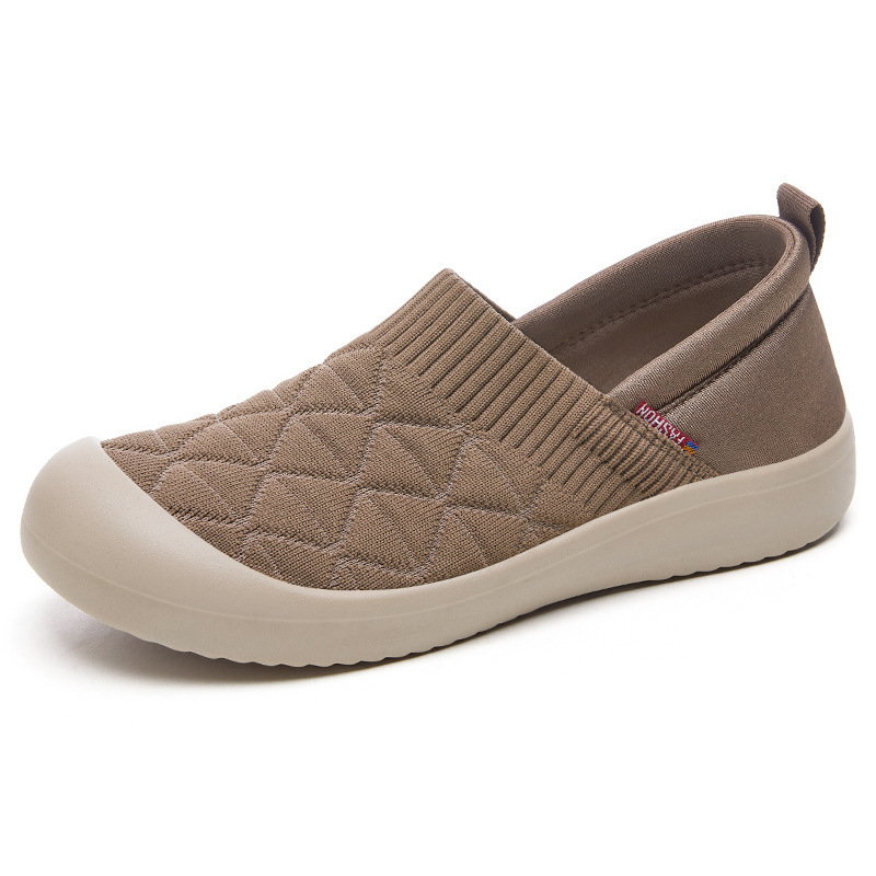 Női slip-on cipő, felsőrész: flying weaving, PU talp, légáteresztő, alacsony sarkú
