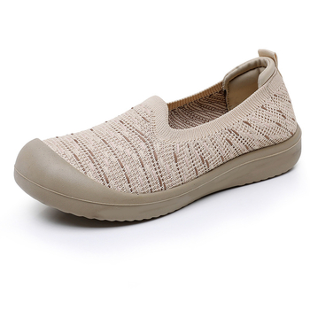 Női Slip-on mindennapi cipő, textil felsőrész, kerek orr, légáteresztő és kopásálló, PU talp