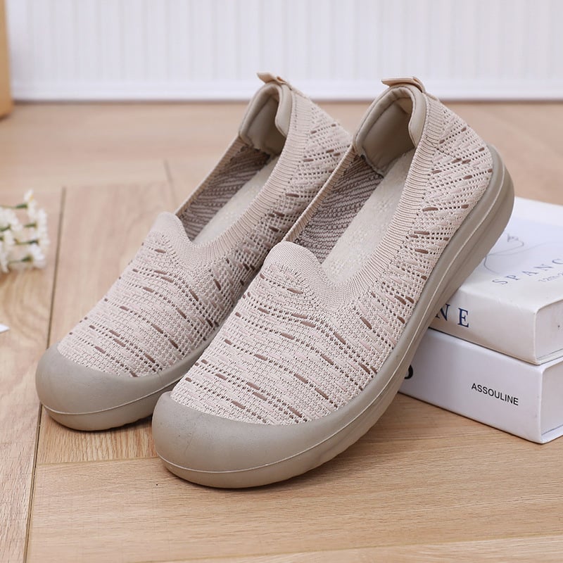 Női Slip-on mindennapi cipő, textil felsőrész, kerek orr, légáteresztő és kopásálló, PU talp