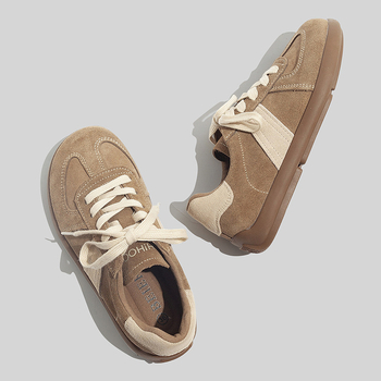 Beier pantofi sport pentru femei cu platformă groasă, partea superioară din microfibră, talpă din cauciuc, înălțimea tocului 3–5 cm