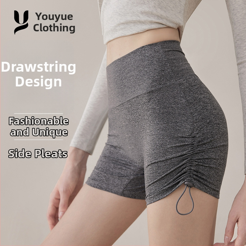 Naised hingavad sportlikud lühikesed püksid – kolmandik pikkus, polüester, Youyou kaubamärk, suvi 2025