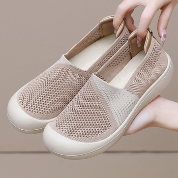 Női hálós casual cipő, lélegző, kerek orrú, alacsony boka, PVC talp