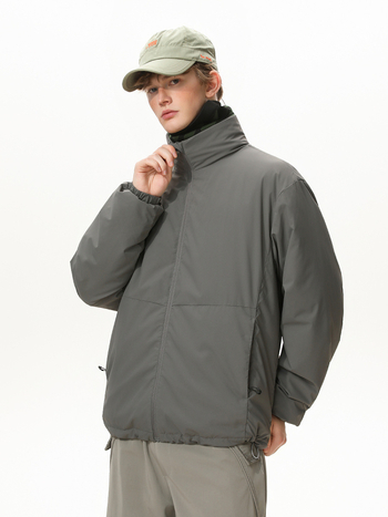 Meeste puuvillast polsterdatud jope, kõrge krae, tõmblukk, küljetaskud, polüester vooder, talv 2025