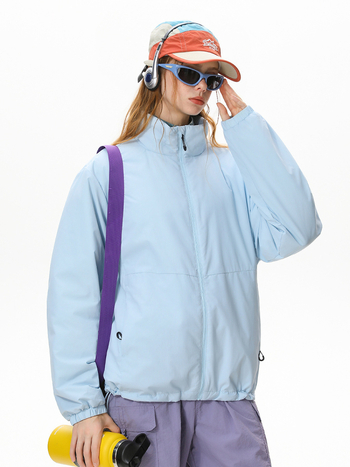 Meeste puuvillast polsterdatud jope, kõrge krae, tõmblukk, küljetaskud, polüester vooder, talv 2025