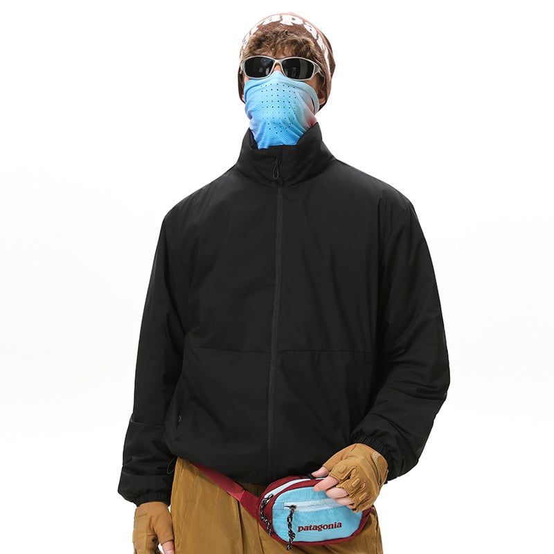 Meeste puuvillast polsterdatud jope, kõrge krae, tõmblukk, küljetaskud, polüester vooder, talv 2025